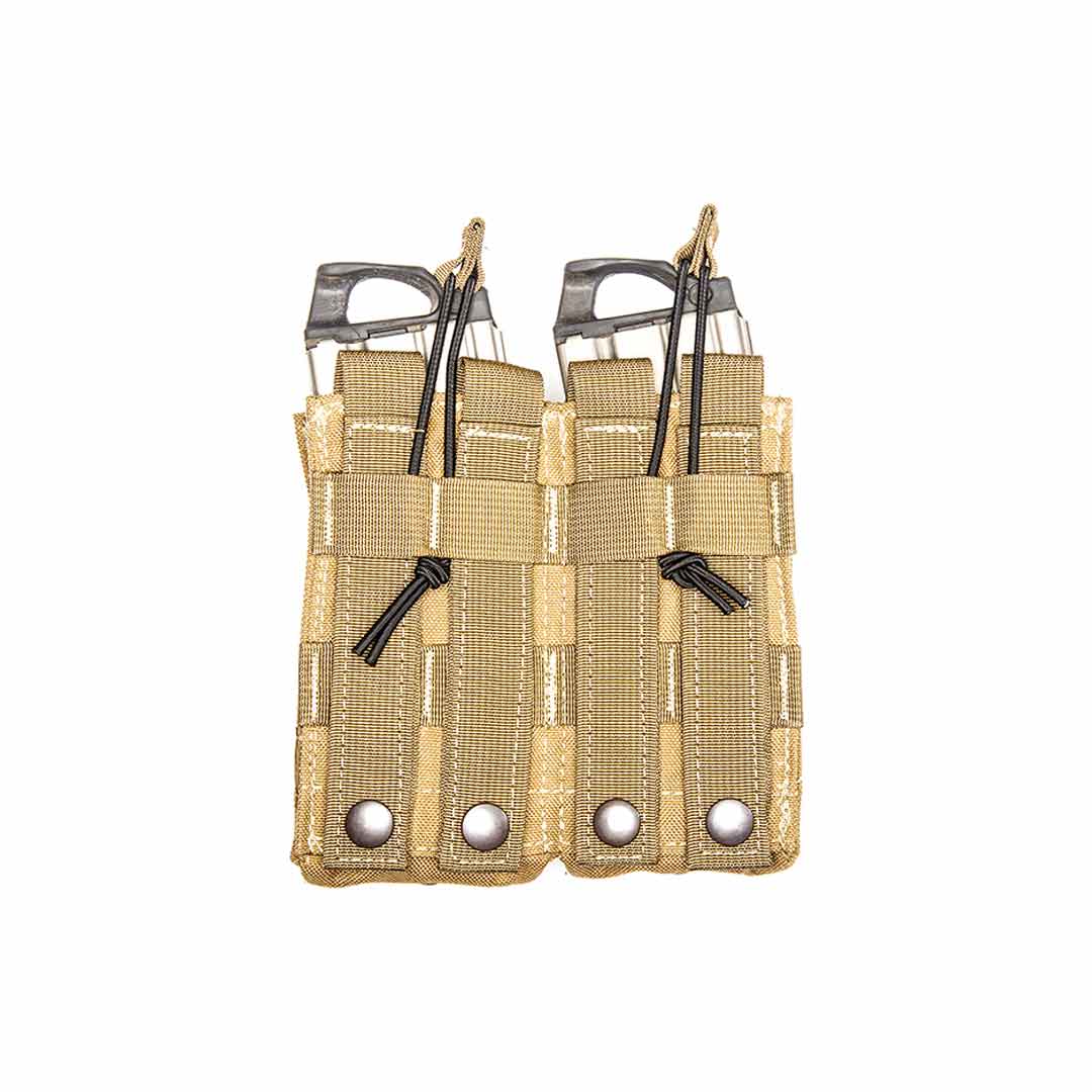 HighCom Scorpion Nylon Tactical Pouch, MOLLE/PALS webbing, Double Open Top M4 Kangaroo Pouch, Wolf Grey 3