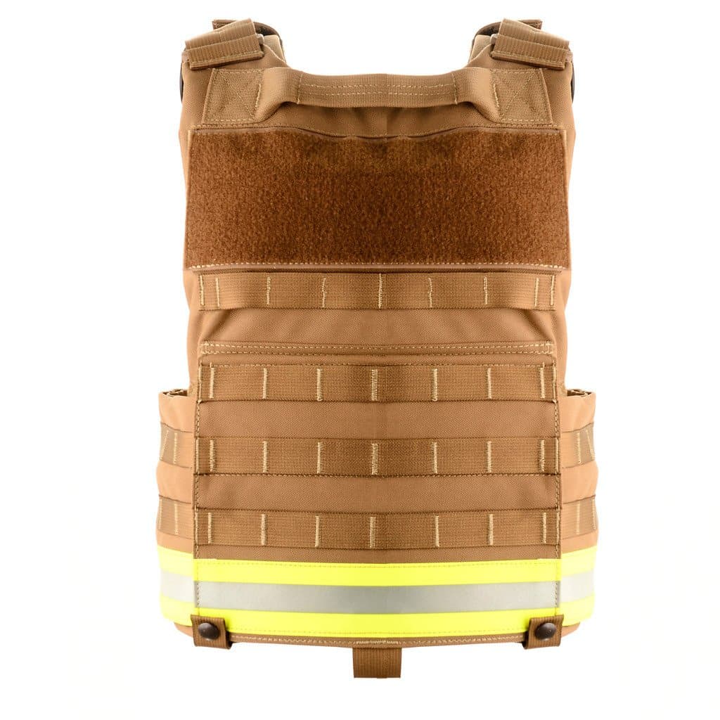 HighCom Trooper APC RESCUE (Advanced Plate Carrier w/Fluorescent Lime Yellow Fire Coat Trim) no soft armor panel included, Red, One Size 4
