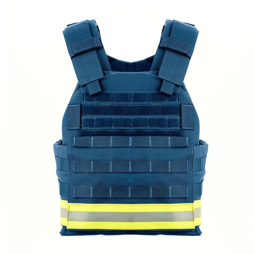 HighCom Trooper ACAP RESCUE (Advanced CAP w/Fluorescent Lime Yellow Fire Coat Trim) no soft armor panel included, Red, One Size 6