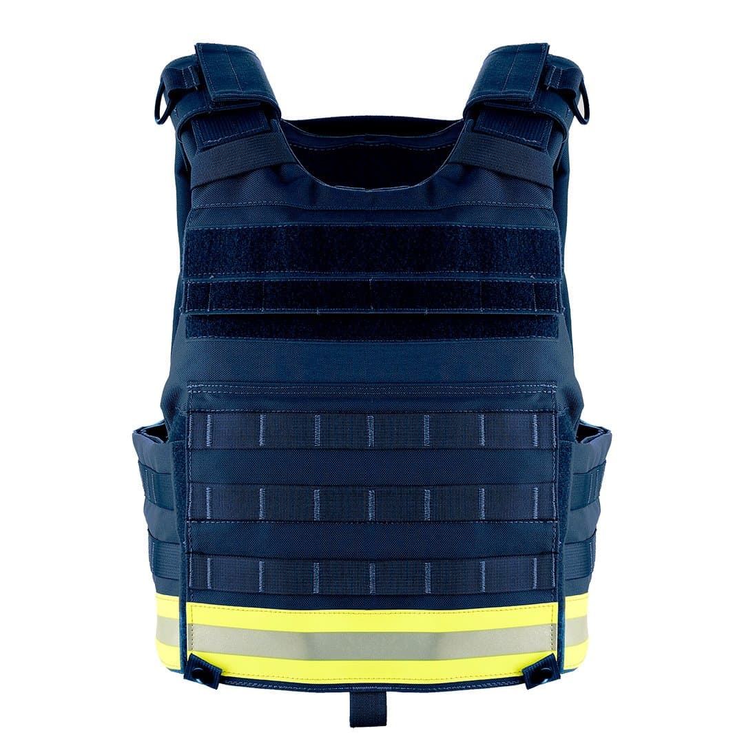 HighCom Trooper APC RESCUE (Advanced Plate Carrier w/Fluorescent Lime Yellow Fire Coat Trim) no soft armor panel included, Red, One Size 6