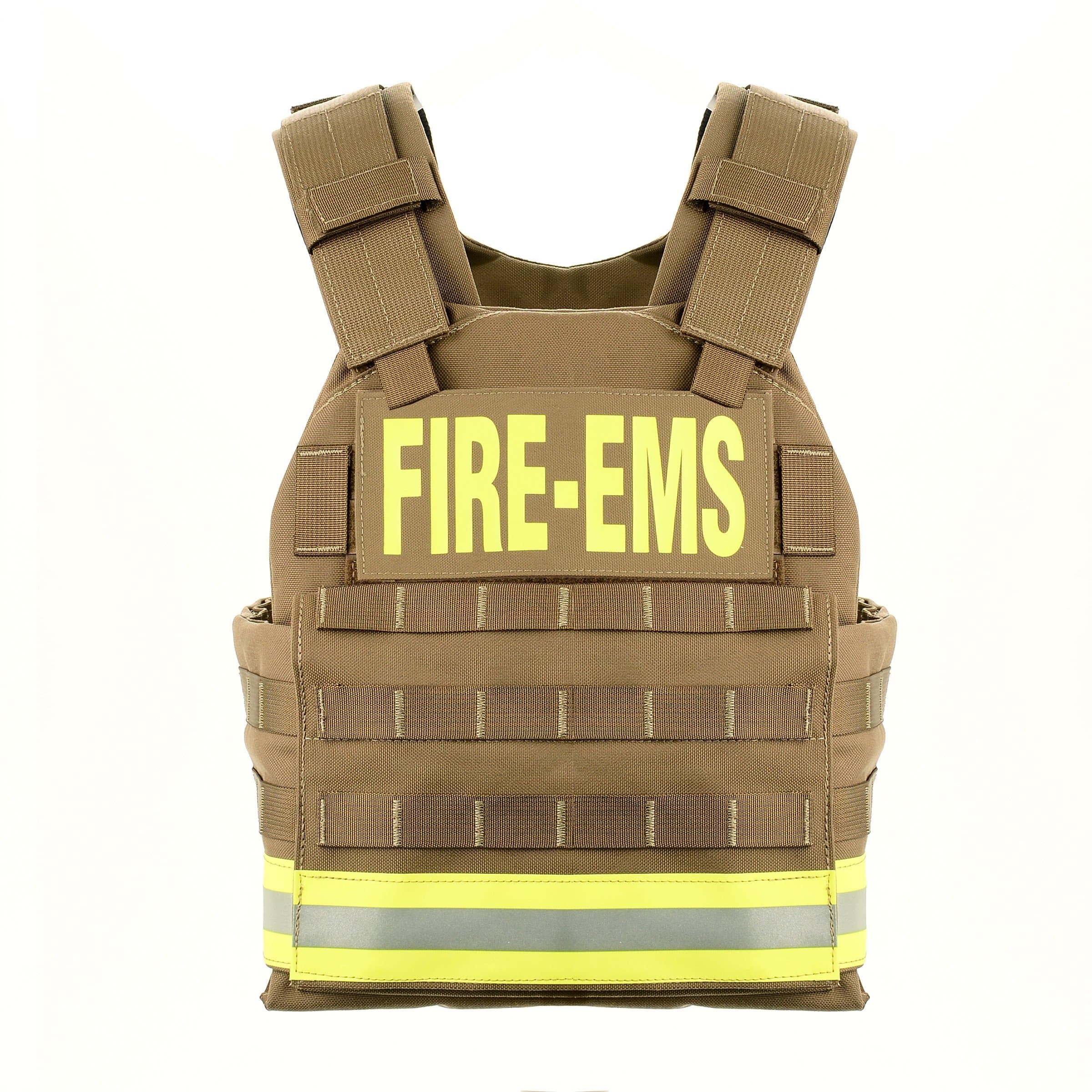HighCom Trooper ACAP RESCUE (Advanced CAP w/Fluorescent Lime Yellow Fire Coat Trim) no soft armor panel included, Red, One Size 2