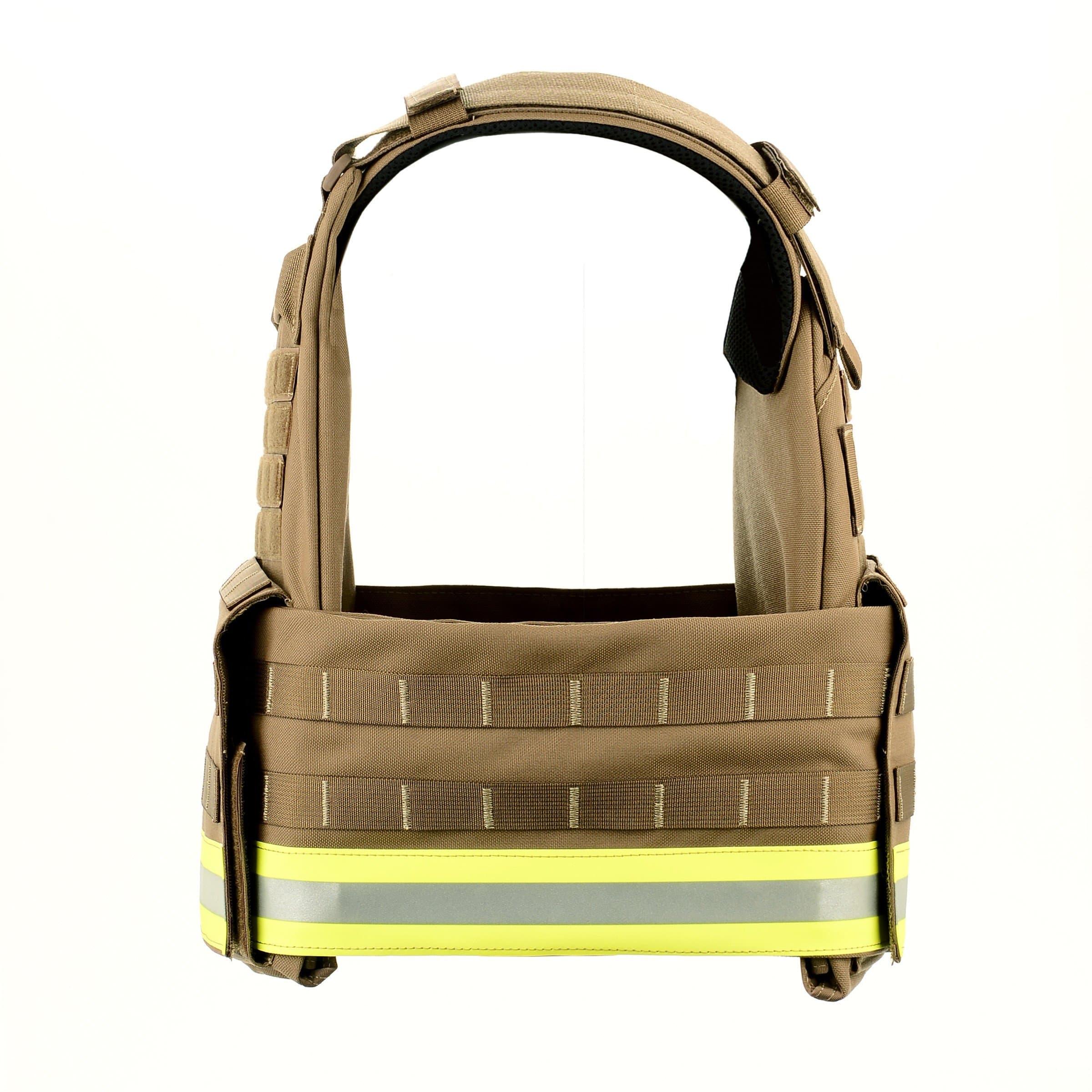 HighCom Trooper ACAP RESCUE (Advanced CAP w/Fluorescent Lime Yellow Fire Coat Trim) no soft armor panel included, Red, One Size 4