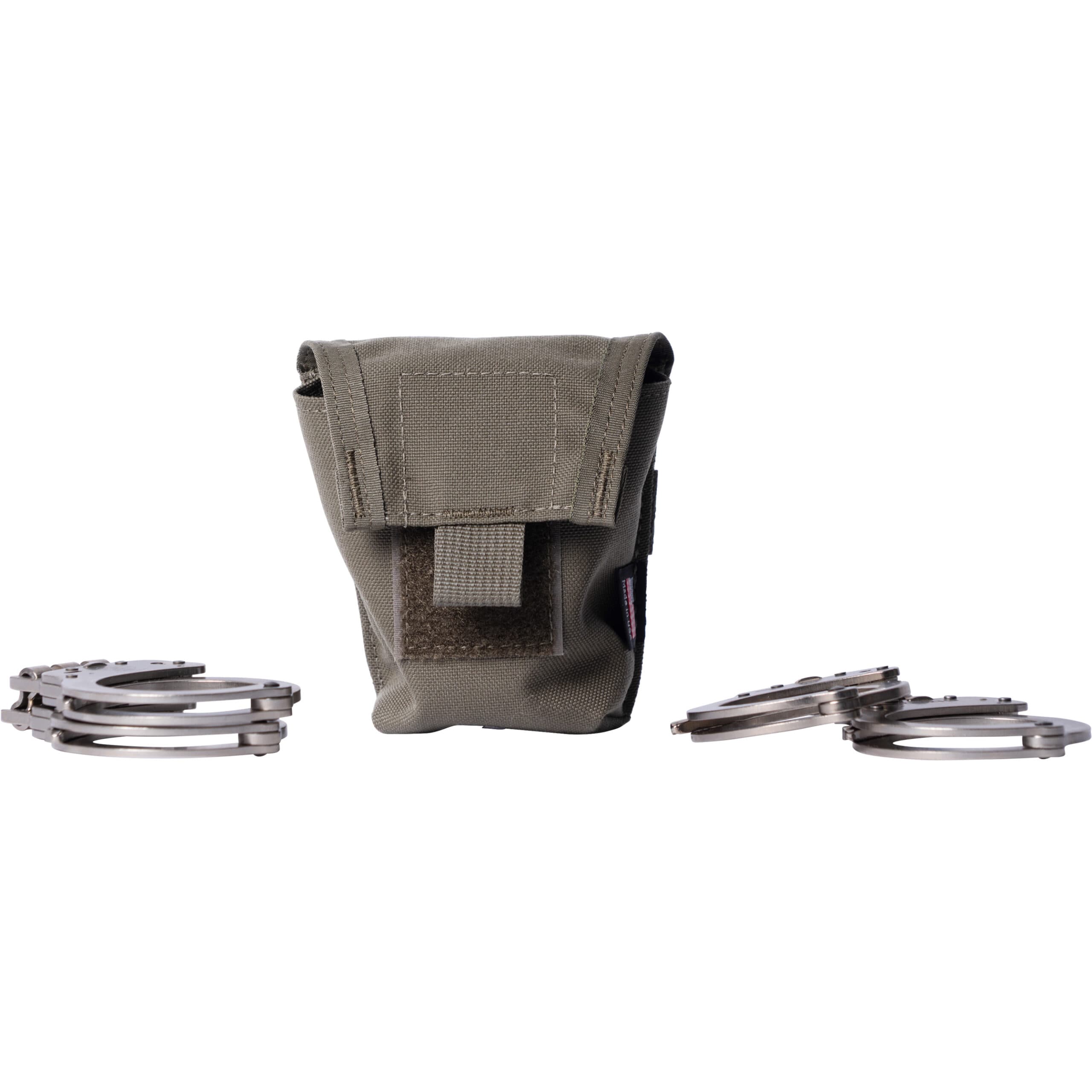HighCom Scorpion Nylon Tactical Pouch, MOLLE/PALS webbing, Double Handcuff Pouch, Wolf Grey