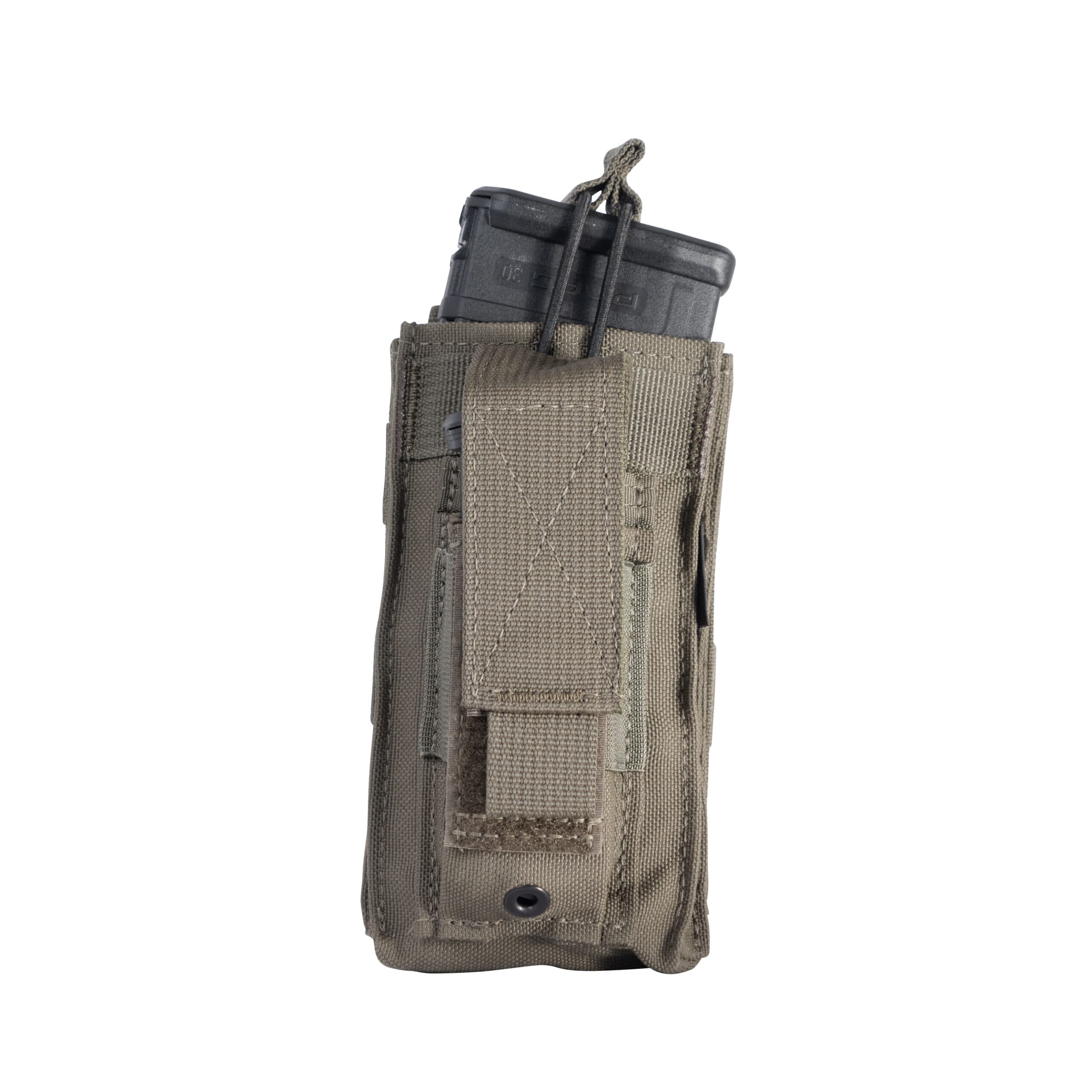 HighCom Scorpion Nylon Tactical Pouch, MOLLE/PALS webbing, Single Open Top M4 Mag Pouch, Wolf Grey
