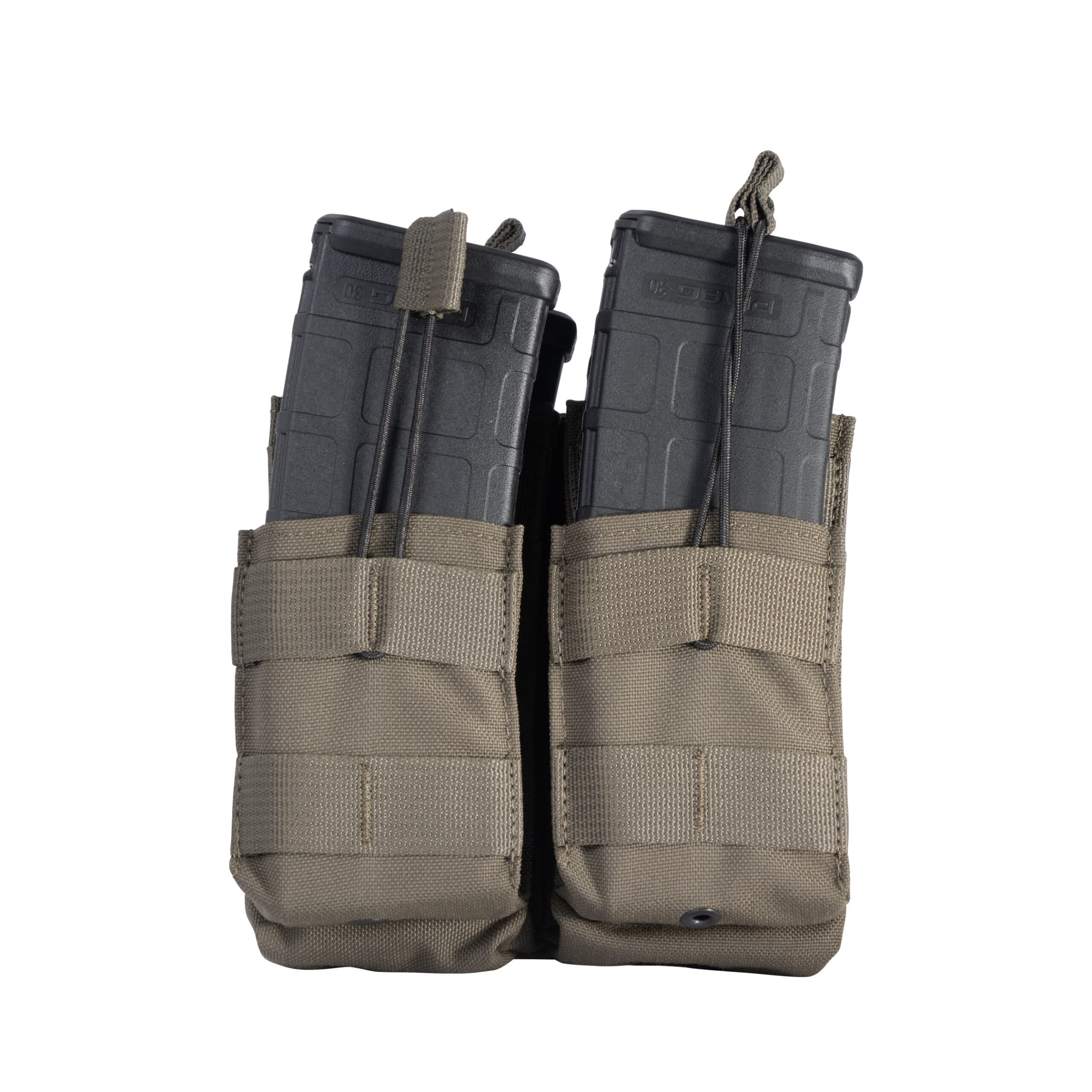 HighCom Scorpion Nylon Tactical Pouch, MOLLE/PALS webbing, Double Stacker M4 Mag Pouch, Wolf Grey
