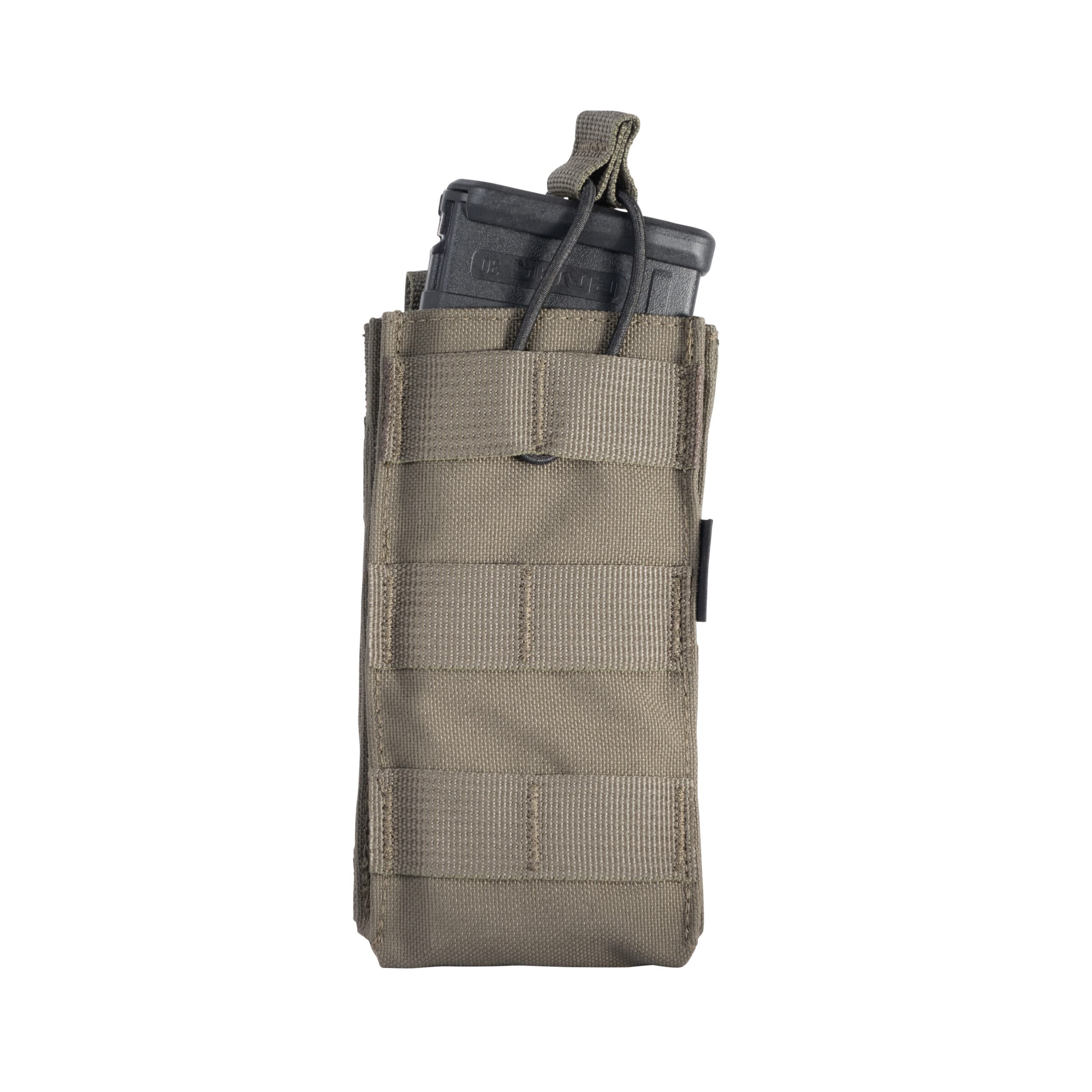 HighCom Scorpion Nylon Tactical Pouch, MOLLE/PALS webbing, Single Open Top M4 Mag Pouch, Wolf Grey