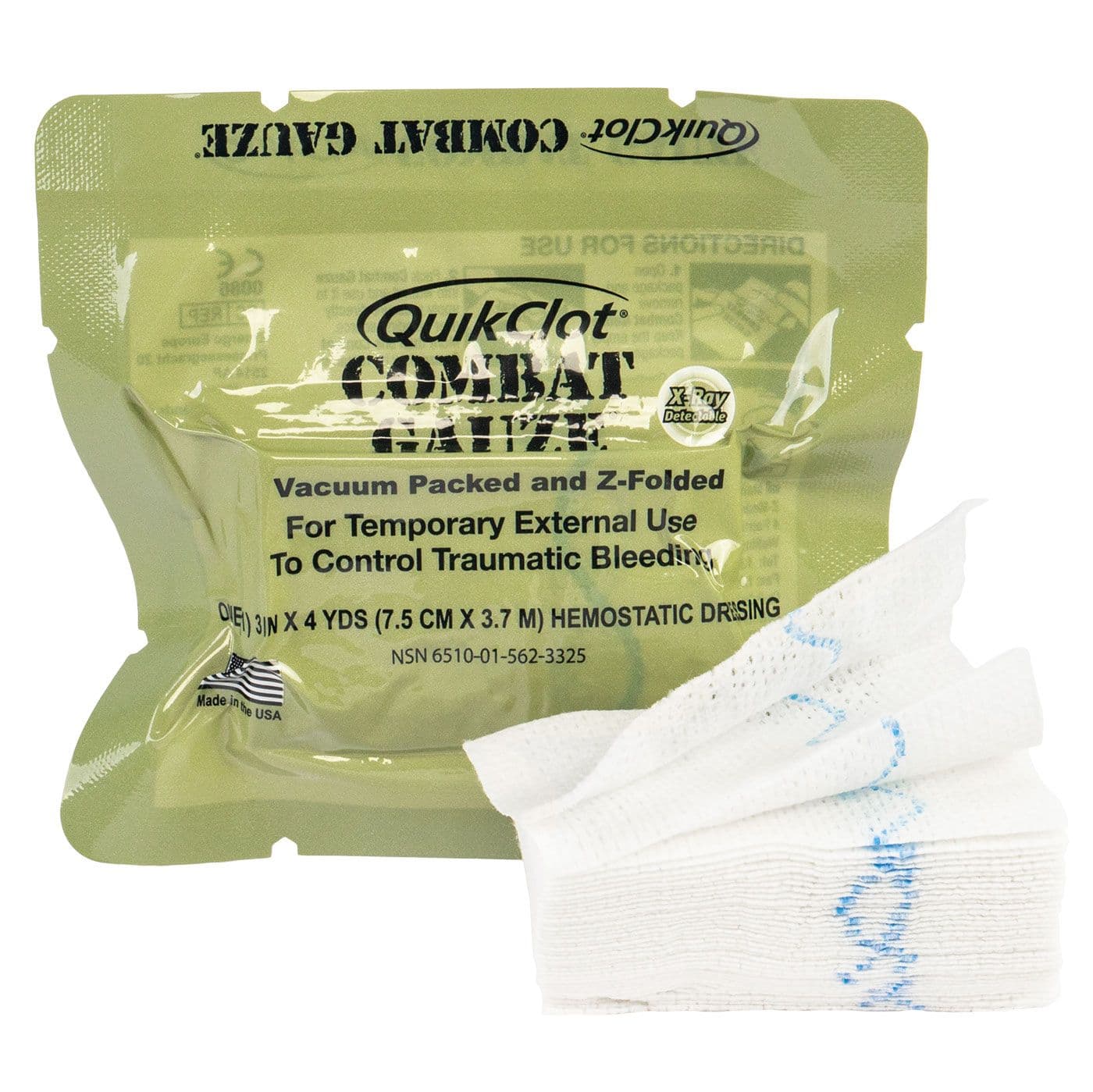 North American Rescue QuikClot Combat Gauze (Z-Fold)